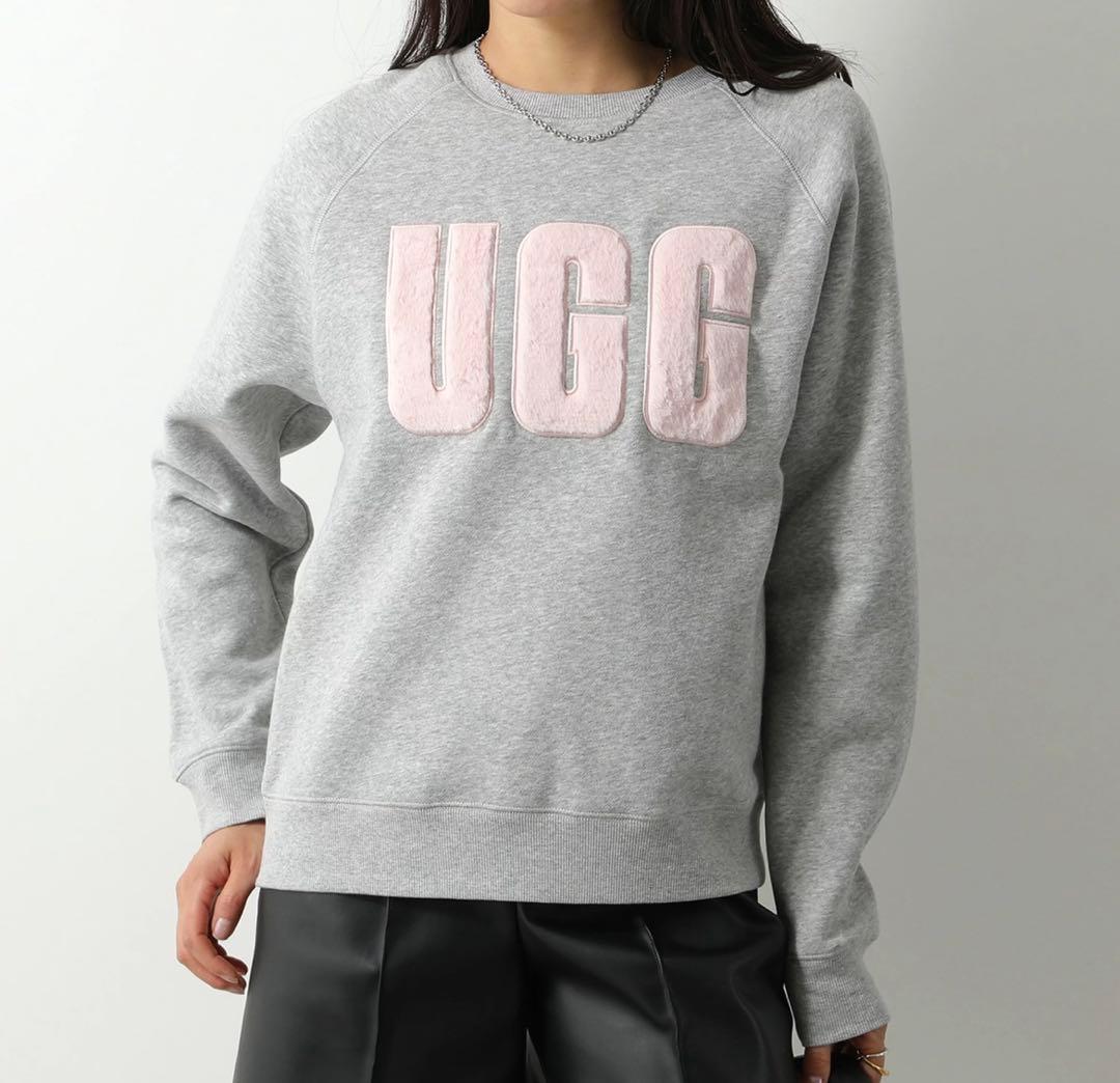 UGG グレー ファー ロゴ トレーナー - メルカリ