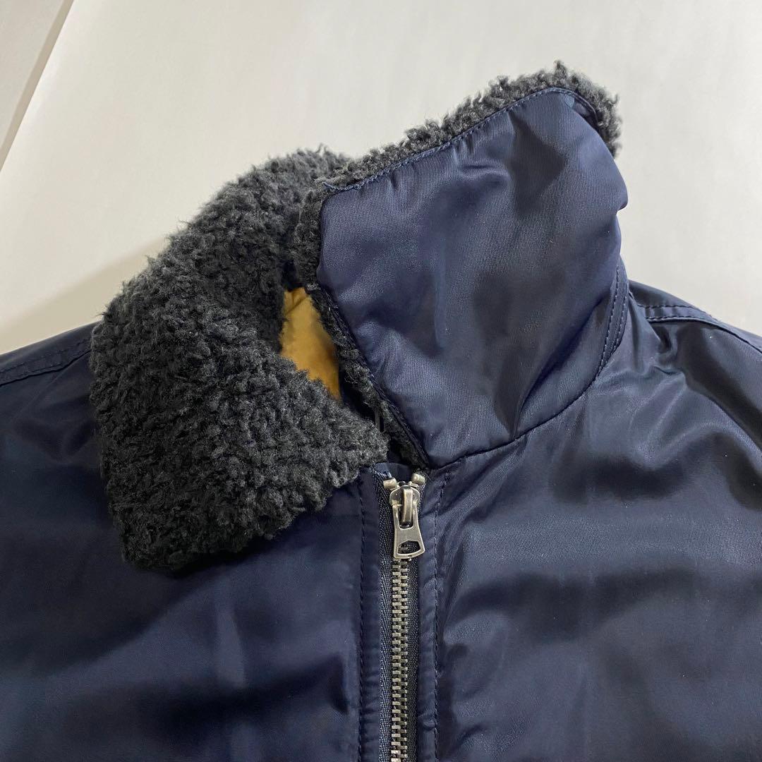 GAP ギャップ B15 G1 フライトジャケット 襟ボア ネイビー XS 短丈