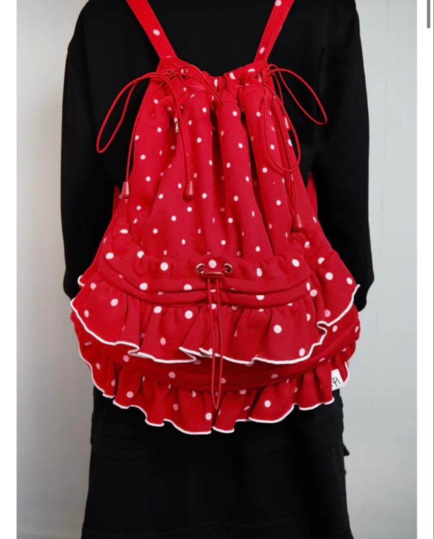 Tie.me dot frill knapsack ドット フリルナップザック - メルカリ