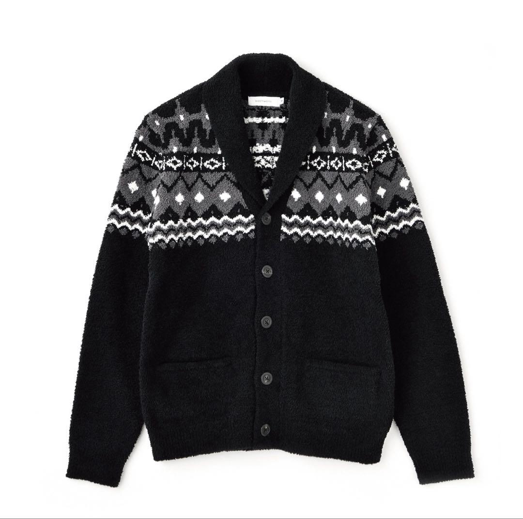 kashwere JACQUARD CARDIGAN Mサイズ グレー COWICHAN CARDIGAN(M creme/darkgray/navy): WEAR | kashwere Japan