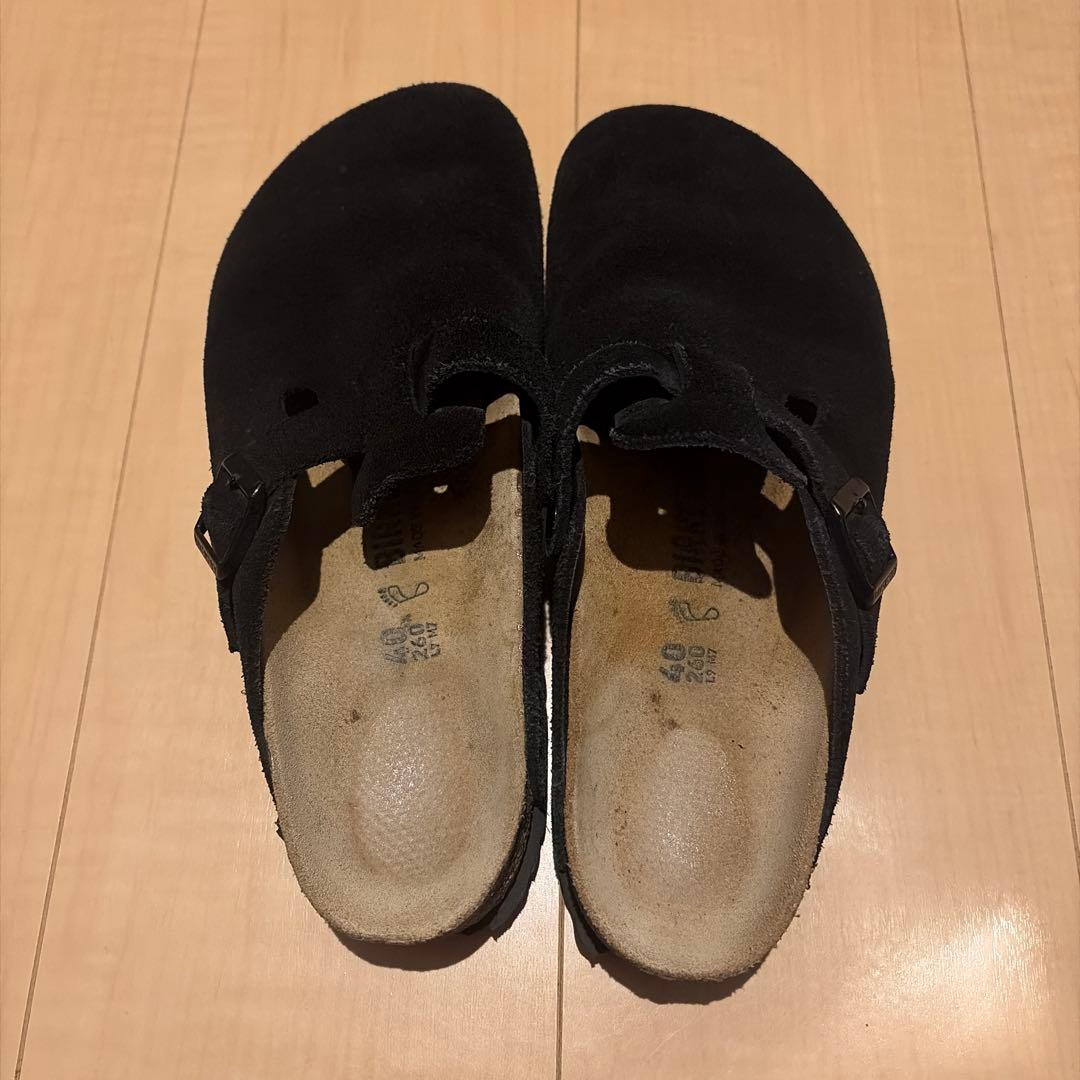 Birkenstock Boston 40 ブラック スエード 26