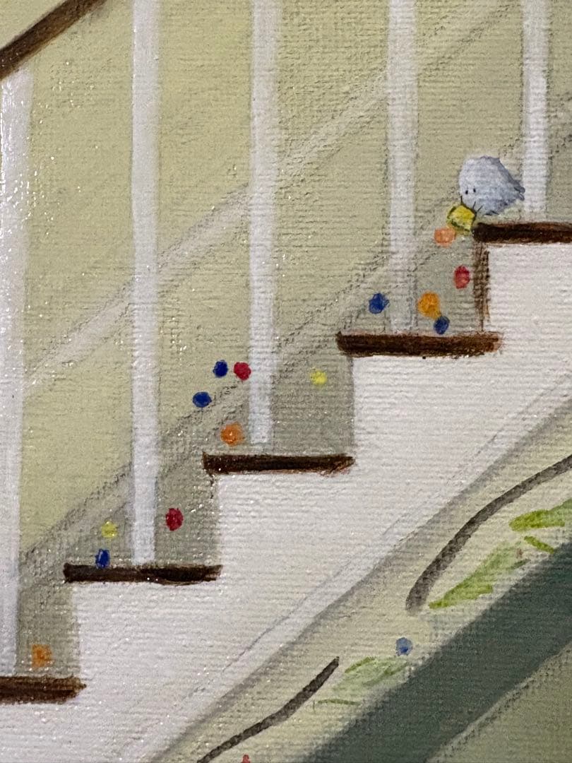 House sitting アクリル画 F3