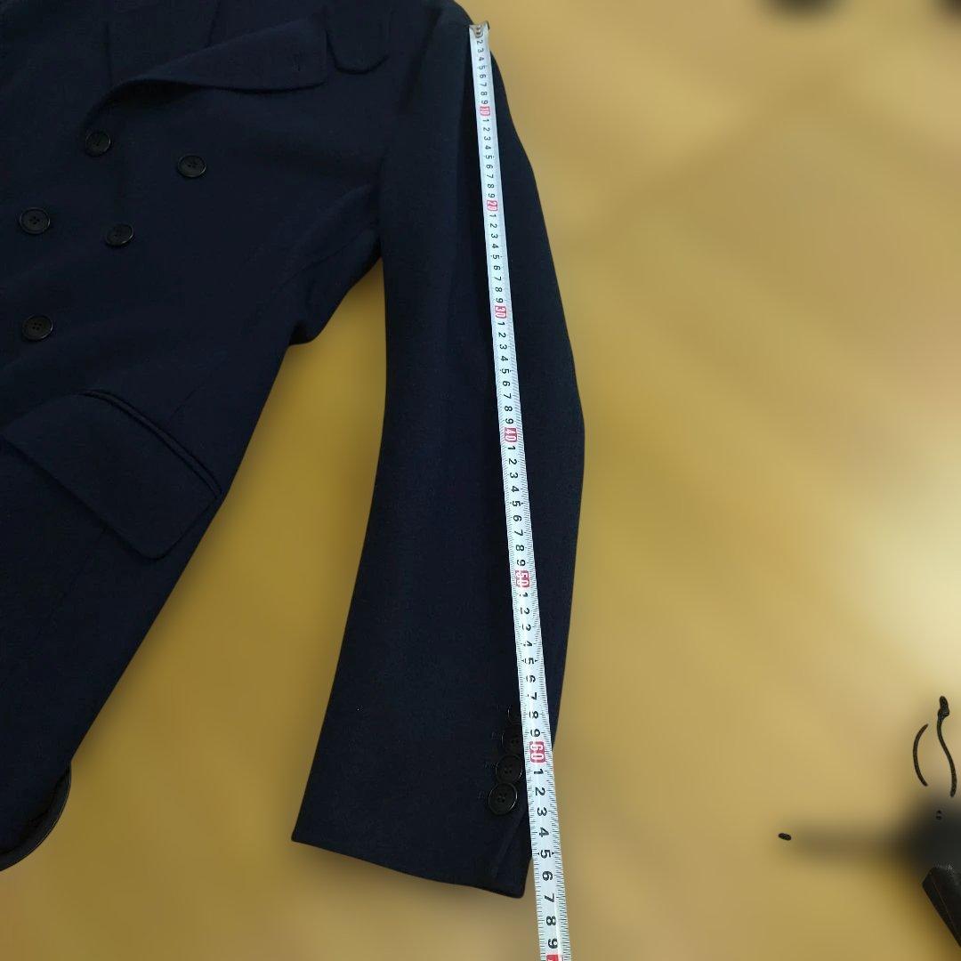 Giorgio Armani ネイビー ダブルブレストカシミヤコート Мサイズ