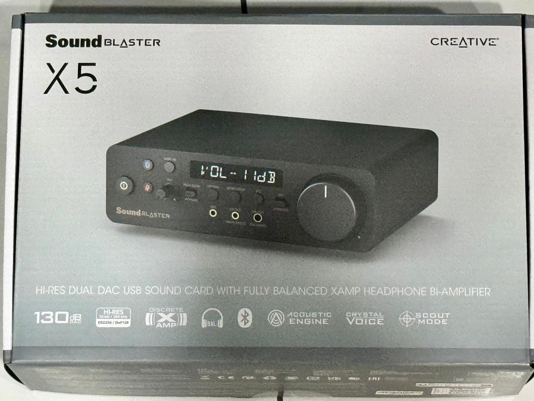 Sound Blaster X5 ゲーミングアンプ 音楽もゲームも高音質で楽しめる。デスクトップオーディオに好適なUSB