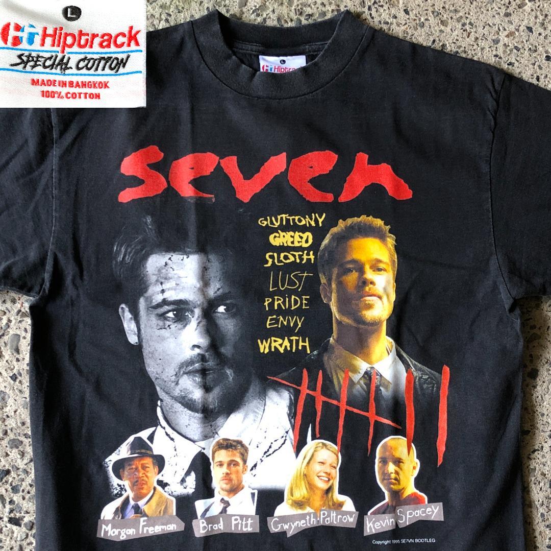 Tシャツ seven セブン ブラピ ブラッドピット 映画 ブラック