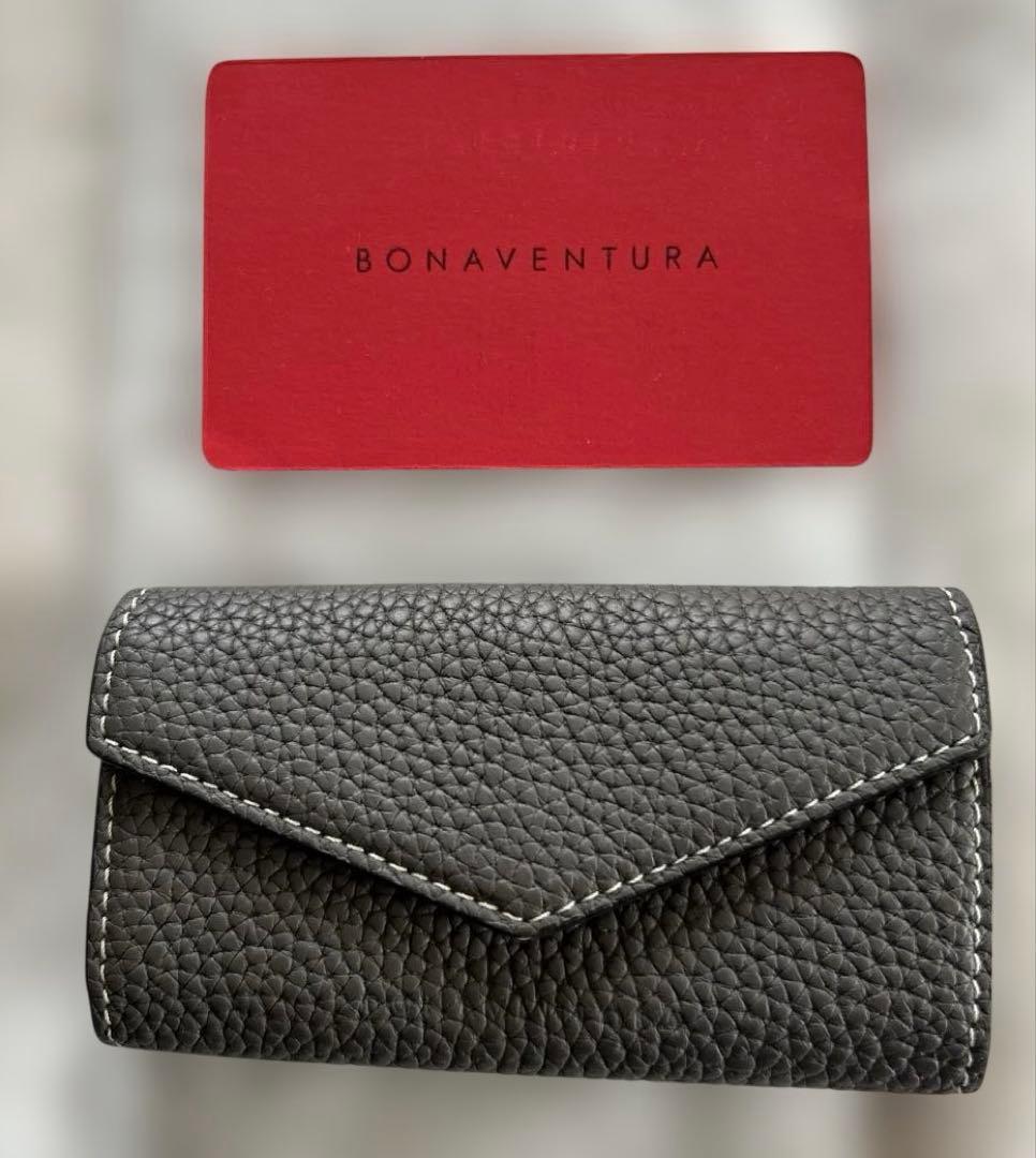 BONAVENTURA ボナベンチュラ スリムキーケース チャコールグレー 本革