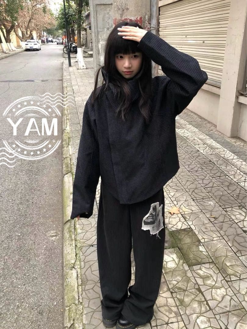 JCAESAR ZIPPER-JACKET WITH H斜めジップジャケット短丈 - メルカリ