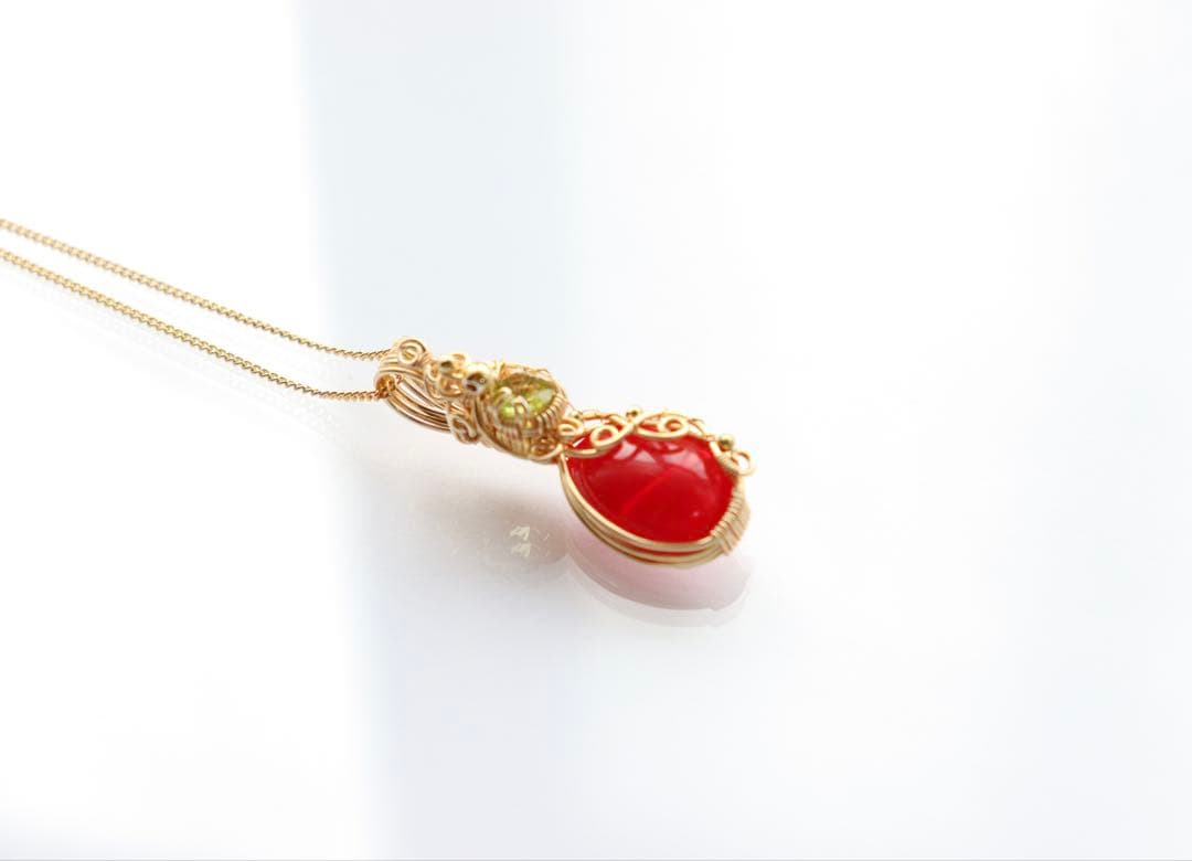 アンダラクリスタルのワイヤージュエリーネックレス✧ドラゴンズ