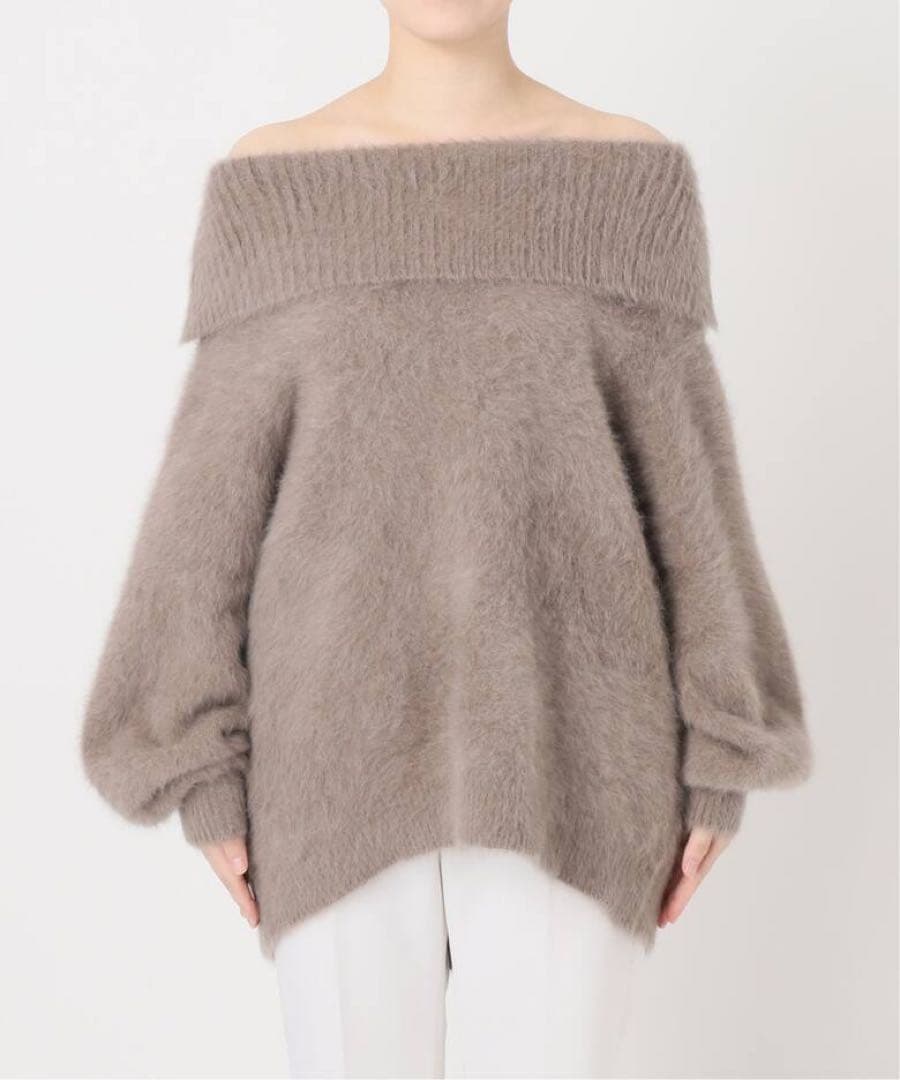 新品【NOBLE×L'AUBE BLANC】FOXカシミヤオフショルダーニット - メルカリ