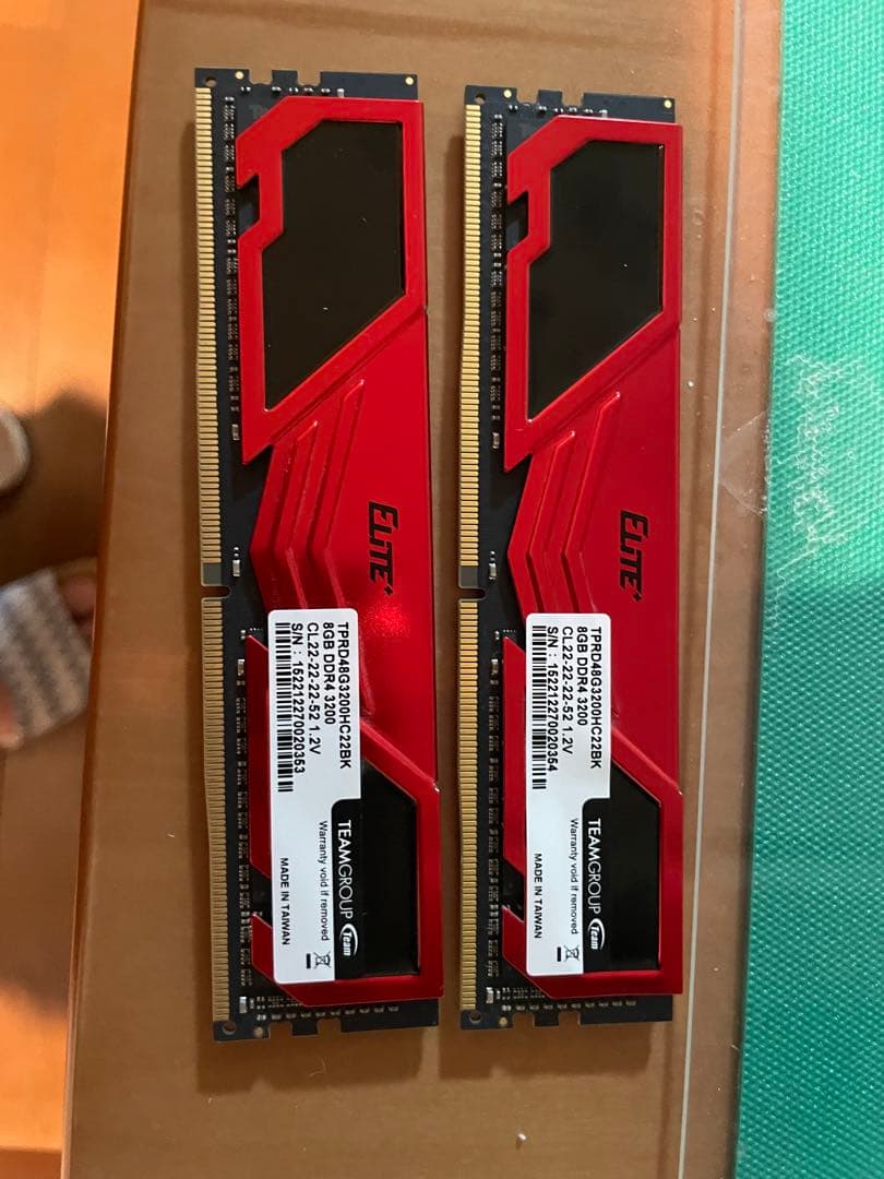 Elite Tactical G DDR4 8GB×2 3200MHz TEAMGROUP Elite DDR4 8GB Single 3200MHz PC4-25600 CL22 Unbuffered