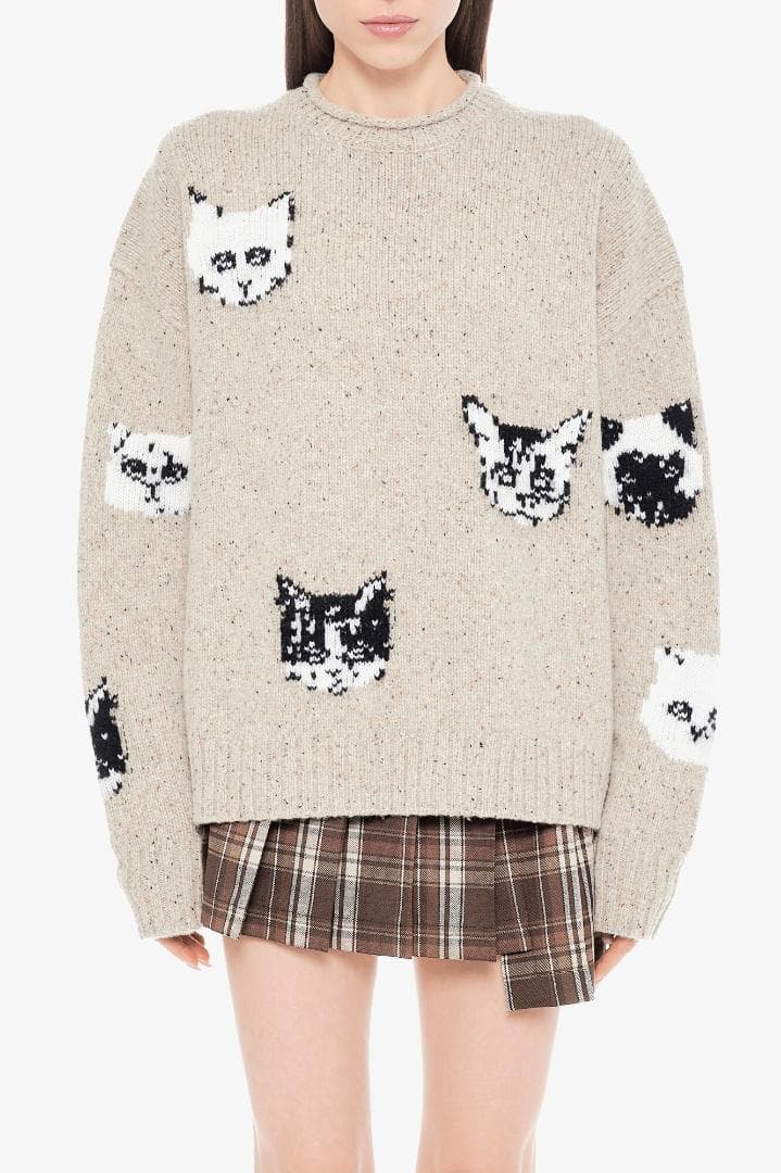 ACNE STUDIOS キャット ジャガードニット スウェット - メルカリ