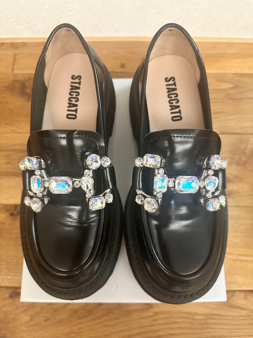 スタッカート　ビジュー付き　ローファー STACCATO | ピグービットソフトローファー (ローファー