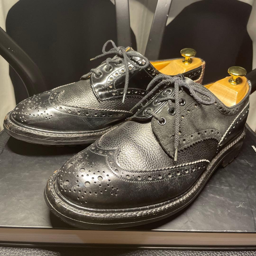 【トリッカーズ×ネペンテス】マルチカラーギブソン サイズ8.5 ブラック系 Tricker's（トリッカーズ） × NEPENTHES ネペンテス UK8.5 ウイング