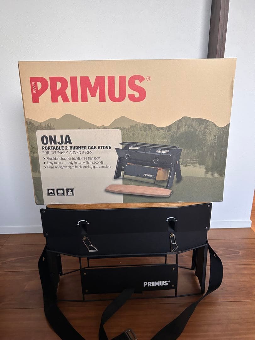 PRIMUS ONJA 2バーナー極美品使用回数1回定価27,500円 今どきのキャンプスタイルにフィット。デザイン性の高いツーバーナー