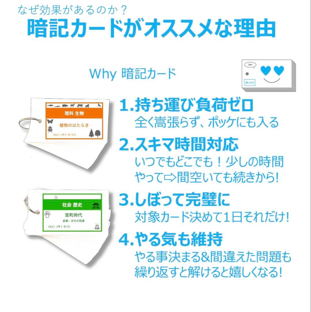 中学受験 暗記カード【4年上 理科 全セット 1-19回】組分けテスト対策