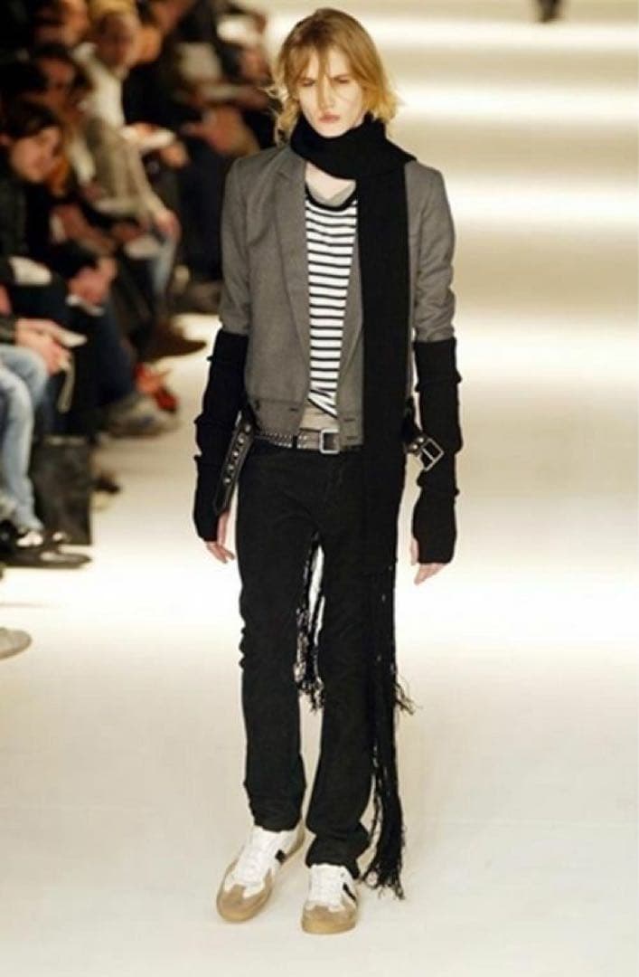 Dior HOMME 04AW ロングマフラー フリンジ エディ期 - メルカリ