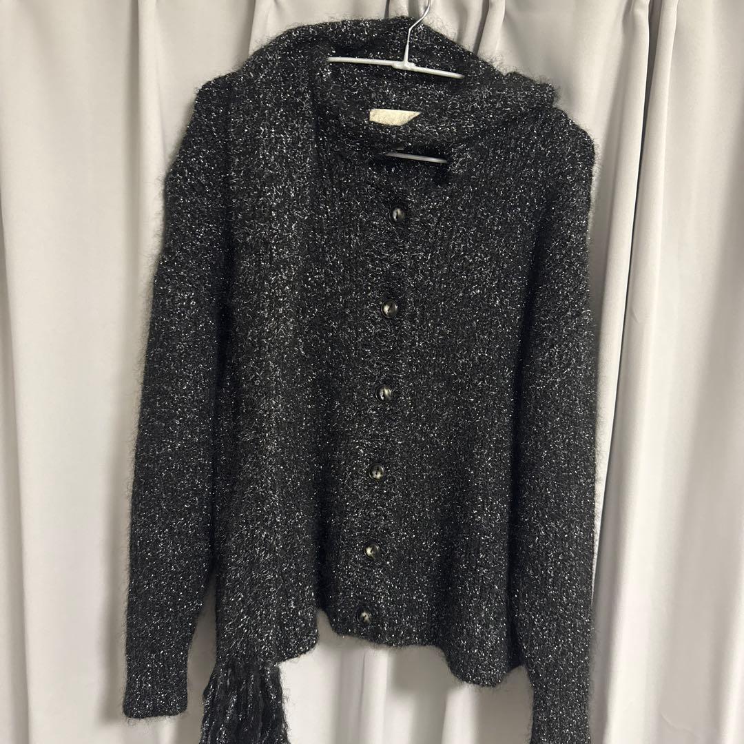 ORIMI sparkle nit blouson グレー 24aw Hybrid cardigan | PORSCHE SHOP