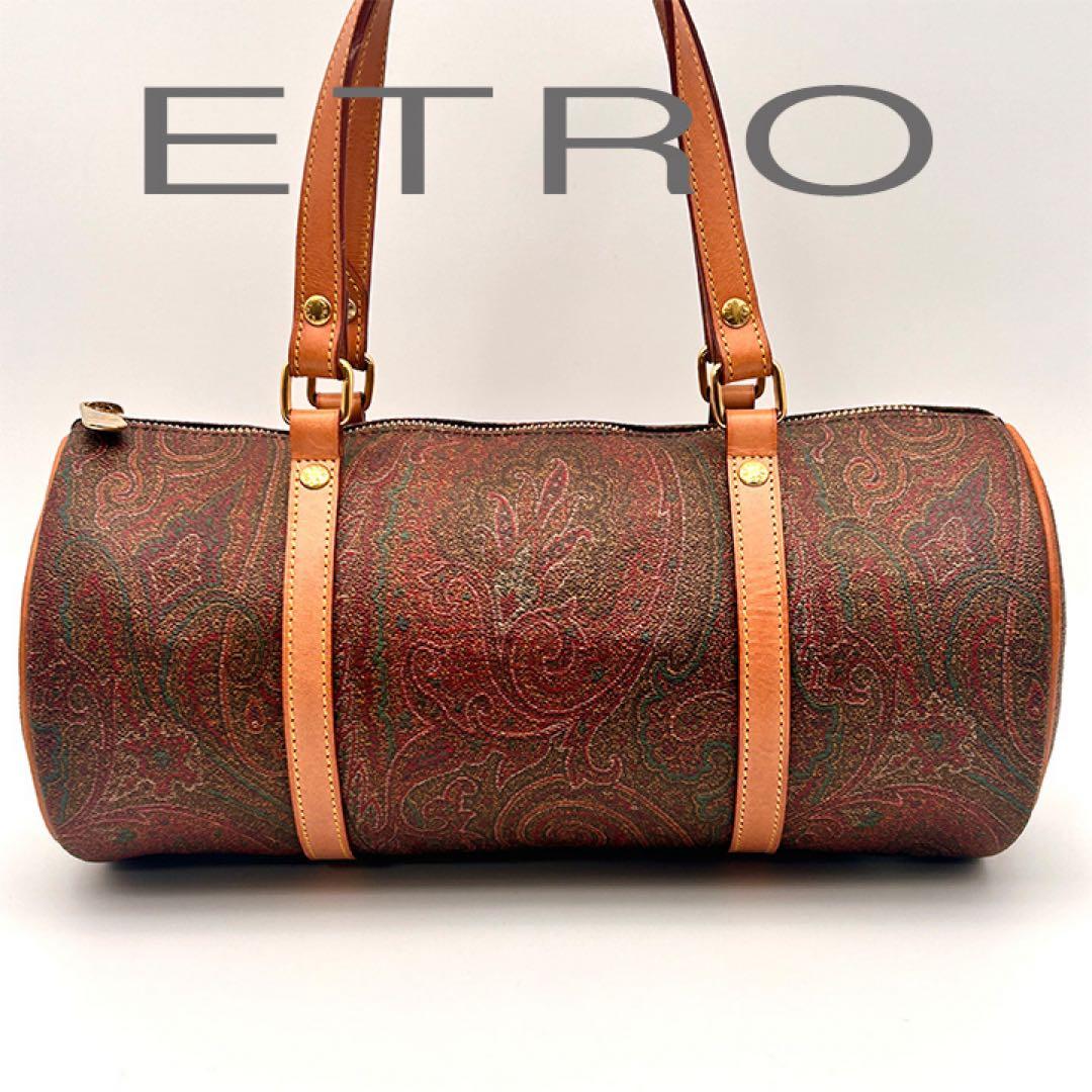 ✨美品✨ ETRO エトロ ボストンバッグ ミニ ペイズリー柄 ハンドバッグ