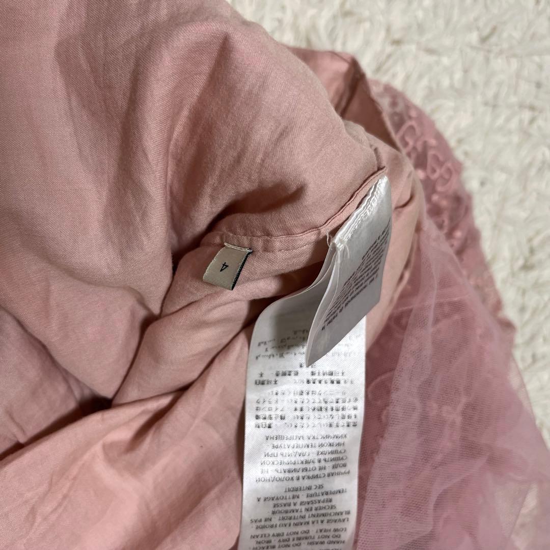希少 現行 GUCCI 4 100cm GG柄 ロゴ ピンク チュールスカート
