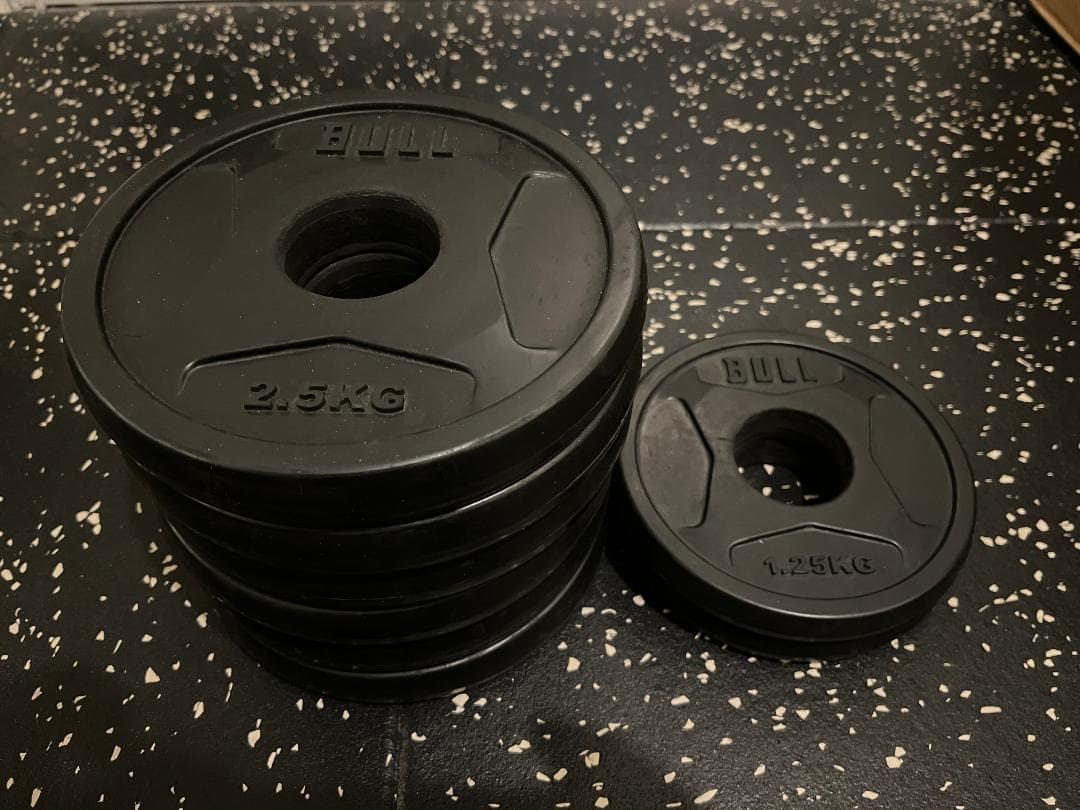 BULL ラバープレート 50mm 2.5kg×6枚 1.25kg×2枚 - メルカリ