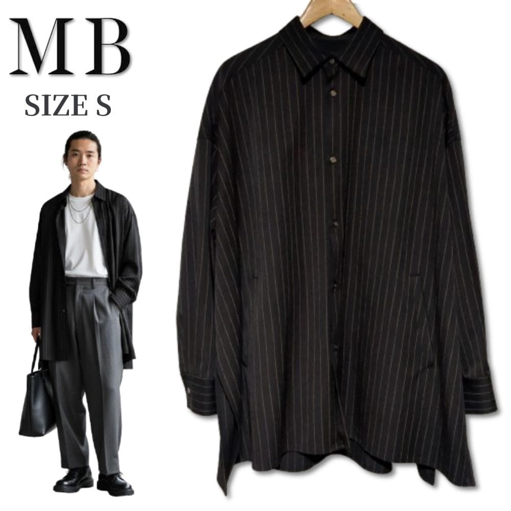 MBストライプオーバーシャツアウター Sサイズ ブラック 匿名配送 MBスタンダード オーバーシャツアウター | MB -there is a reason fo