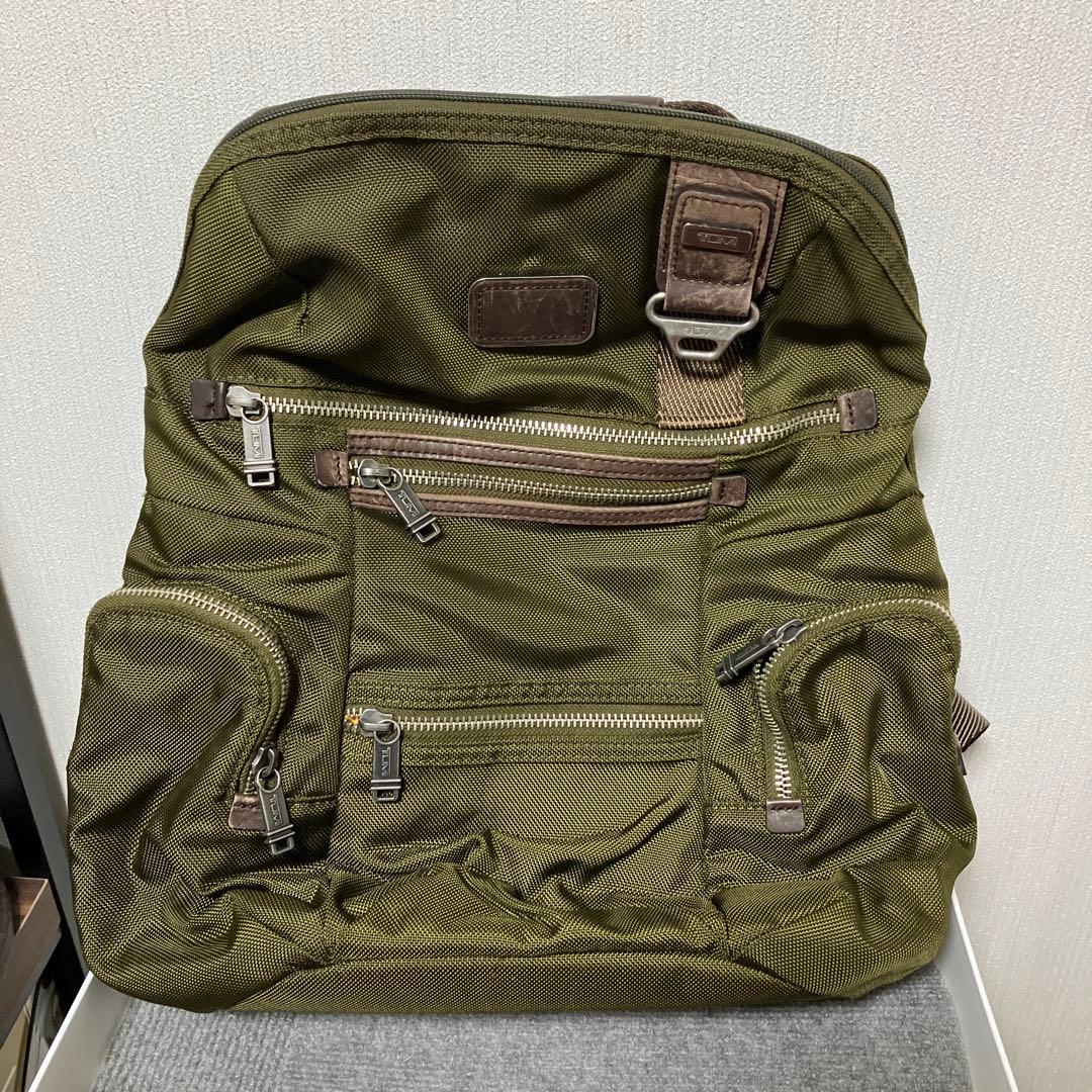 【希少カラー】 TUMI Alpha Bravo Knox PRE-OWNED TUMI ALPHA BRAVO KNOX BACKPACK GRAY WITH BROWN LEATHER