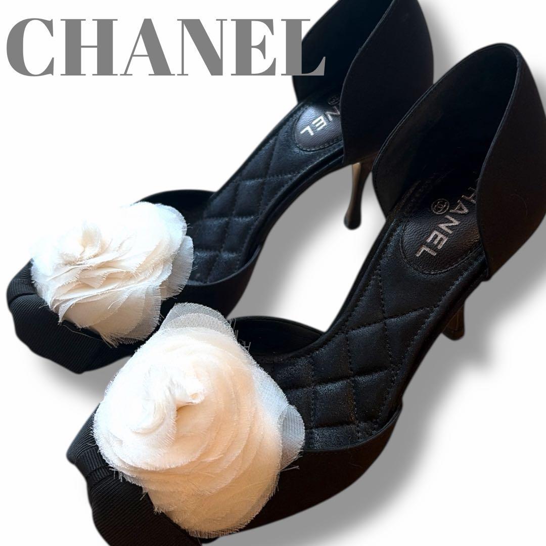 CHANEL カメリア　ハイヒール　リボン　34C 21-22cm相当 楽天市場】【靴】CHANEL シャネル カメリア パンプスヒール レザー