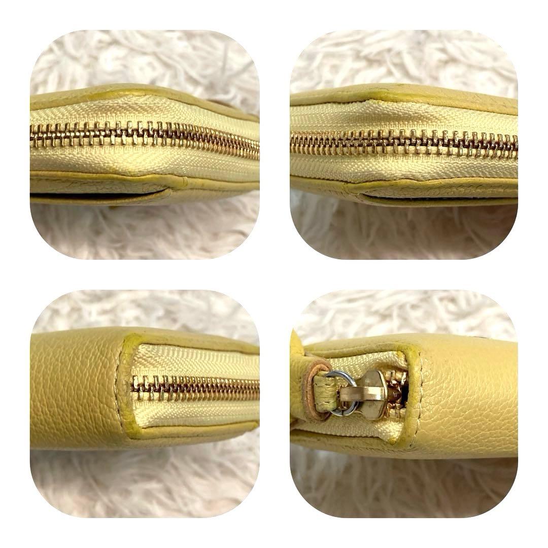 美品】虎屋ういろ×perche(ペルケ)×earジャバラ二つ折り財布 イエロー