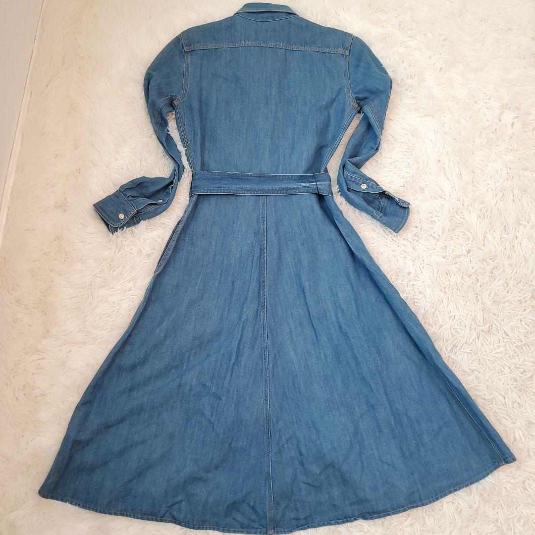 ⭐美品⭐POLO RALPH LAUREN デニムシャツワンピース ベルト付き - メルカリ