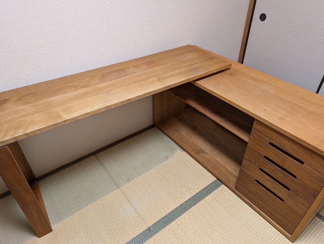 kitoki DK06.muku-desk cabinet 木製デスク L字 □こいずみ道具店 | kitoki desk cabinet