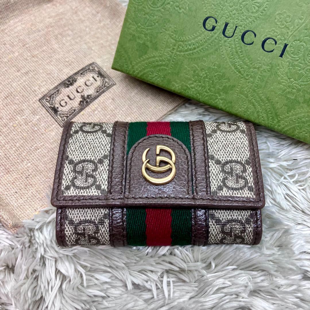 箱付き極美品✨GUCCI 6連キーケース オフディア マーモント シェリーライン 楽天市場】【新品未使用品】GUCCI グッチ GGキャンバス ウェビング