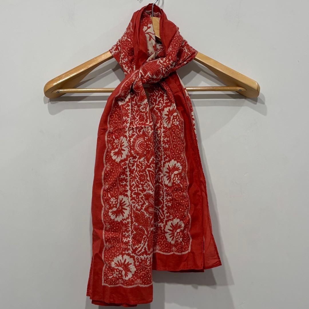 美品 RRL ペイズリー バンダナ フラワー 花 柄 大判 ストール ラルフ