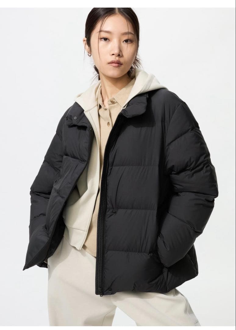 UNIQLO ユニクロ パウダーソフトダウンジャケット ブラック XS - メルカリ