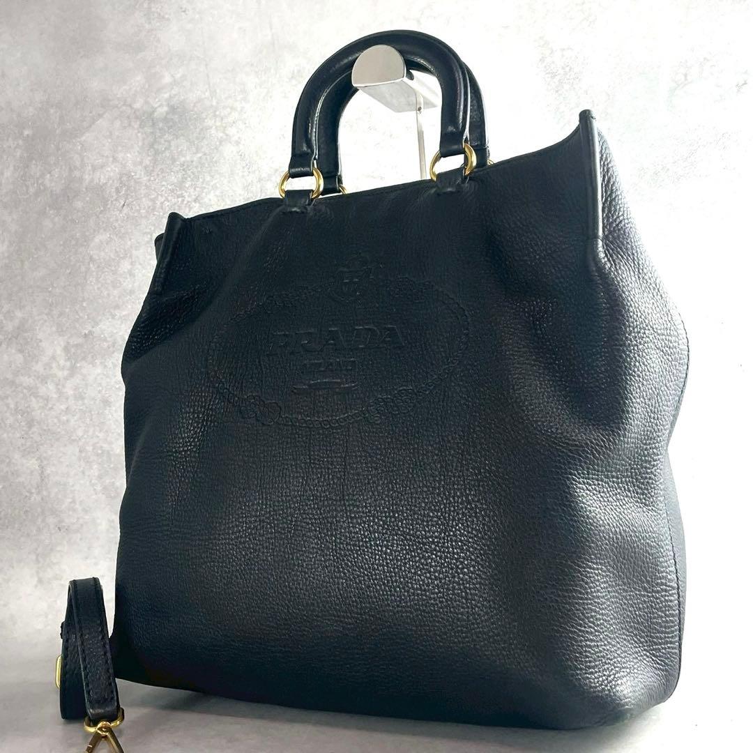 美品PRADAプラダ2wayショルダーバッグ ビジネストートバッグレザー型押ロゴ 楽天市場】【そのまま渡せる プレゼント】 PRADA プラダ レザー 2way