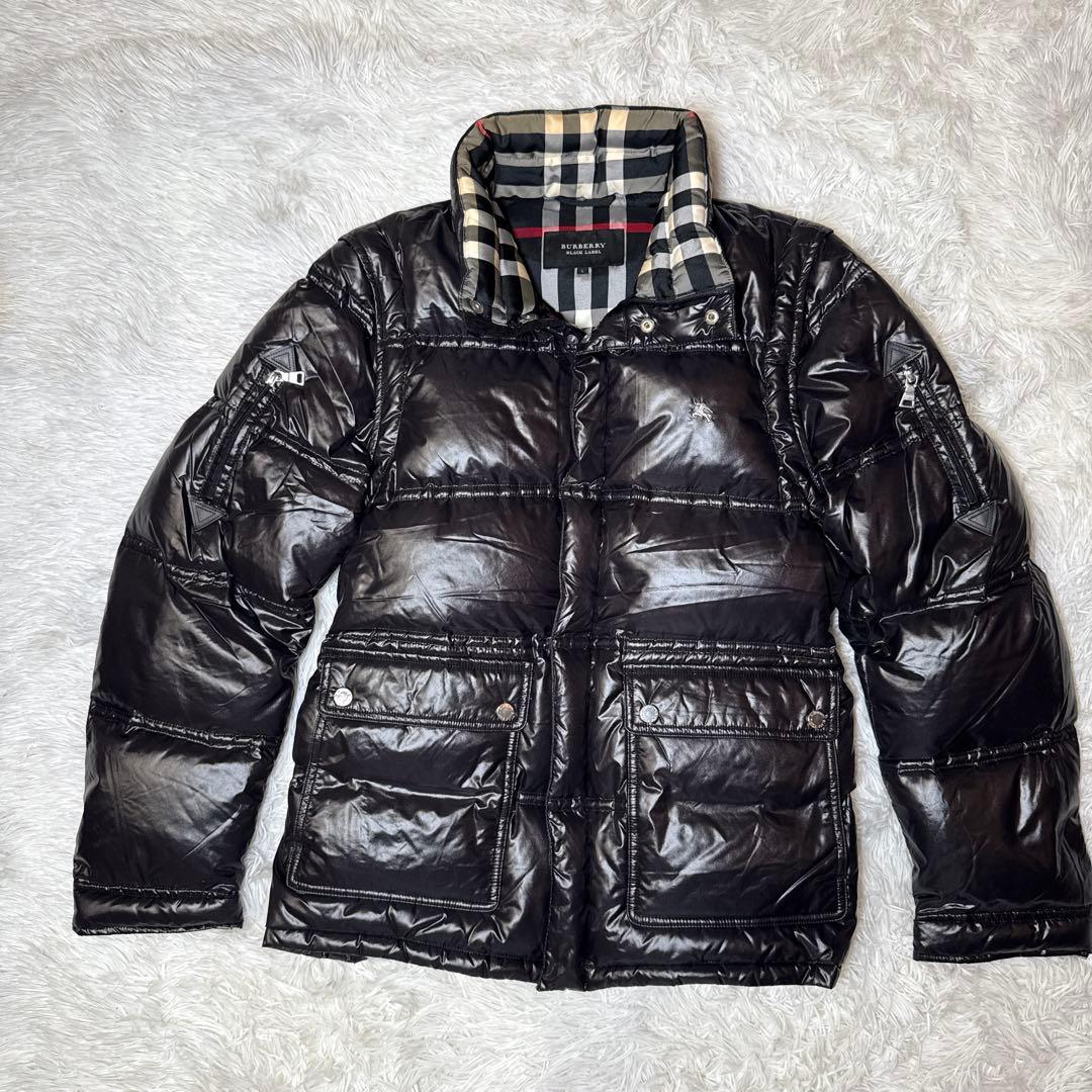 美品✨バーバリーブラックレーベル 2way ダウンジャケット ノバ