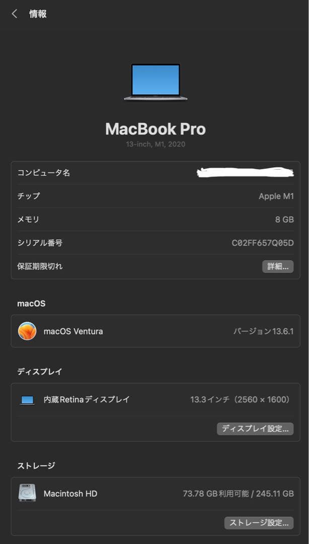 MacBookPro M1/8GB/256GB Magic Mouse セット - メルカリ