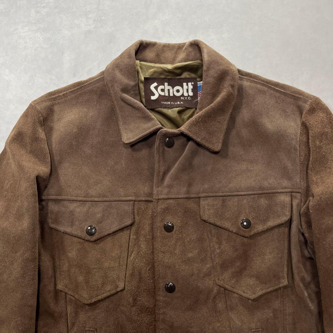 Schott スエード レザージャケット トラッカージャケット ショット 3rd