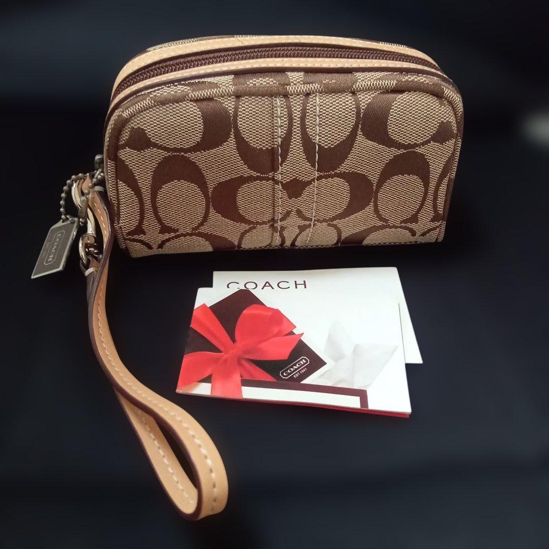 COACH コーチ シグネチャー キャンバス マルチポーチ 小物入れ