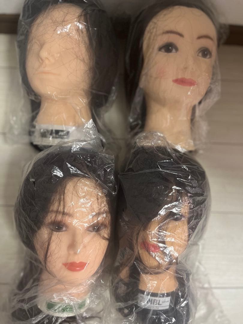 新品 美容師国家試験 4体セット カットウィッグ カットマネキン