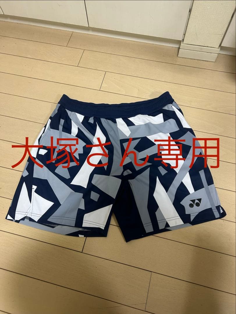 YONEX 幾何学模様 バドミントンパンツ XL YONEX（ヨネックス） バドミントンウェア メンズ ニットハーフパンツ
