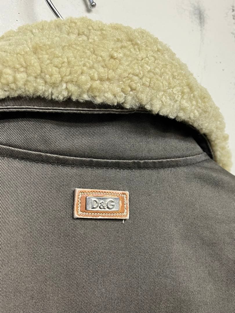 DOLCE & GABBANA 襟ボア ジャケット D&G 48 イタリー製 - メルカリ