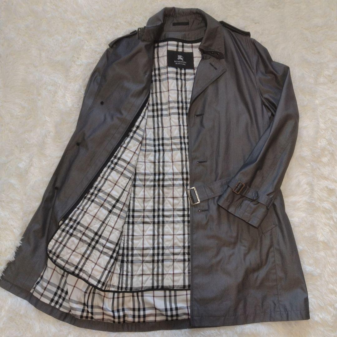 極美品 バーバリー ブラックレーベル ライナー ベルト付 トレンチコート XL BURBERRY BLACK LABEL（バーバリーブラックレーベル） バーバリー