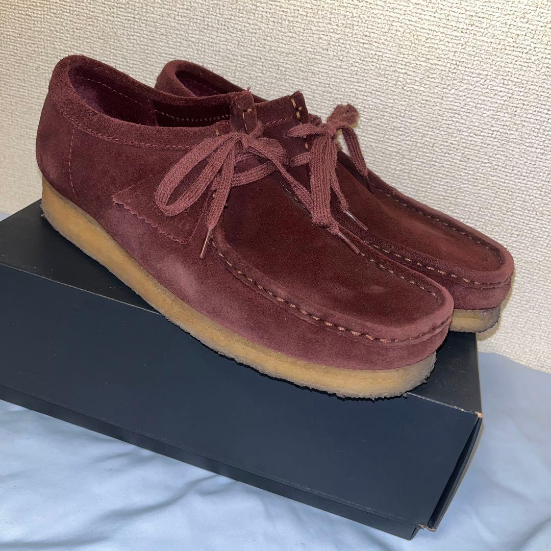 Clarks クラークス ワラビー ワインレッド - メルカリ