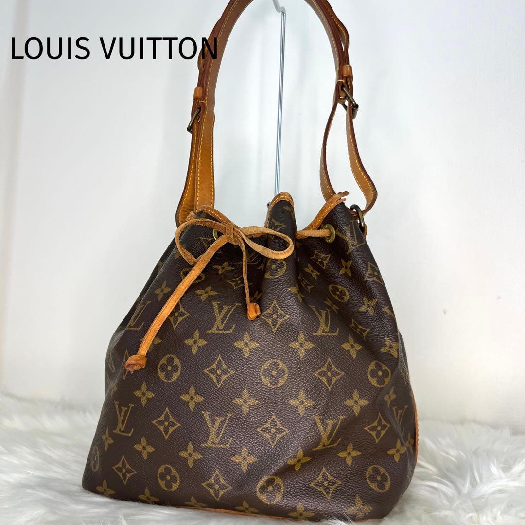 LOUIS VUITTON プチノエ モノグラム 巾着 ショルダー バッグ