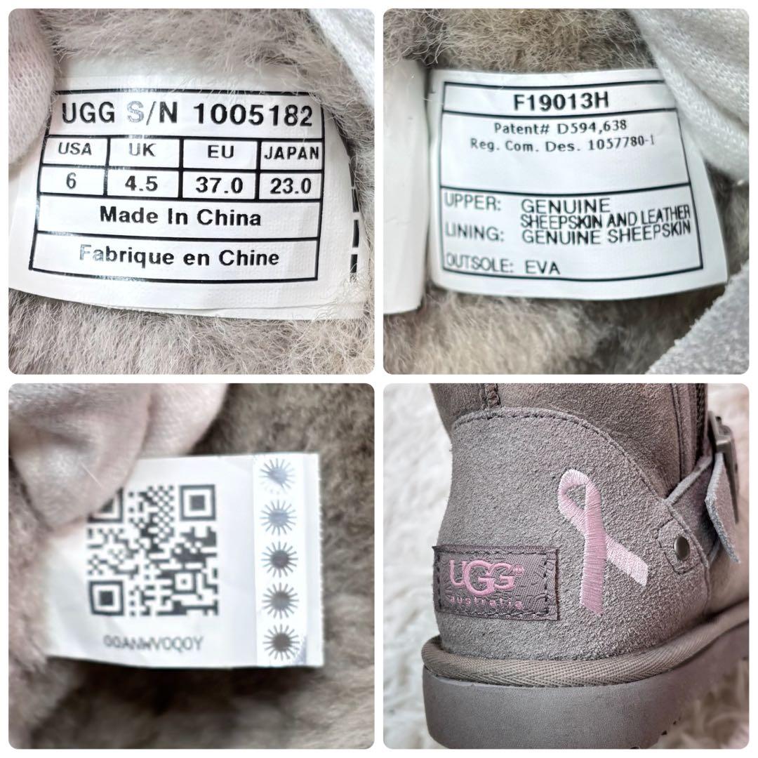 アメリカ限定品✨️UGG ムートンブーツ ピンクリボン ブレイズ 刺繍