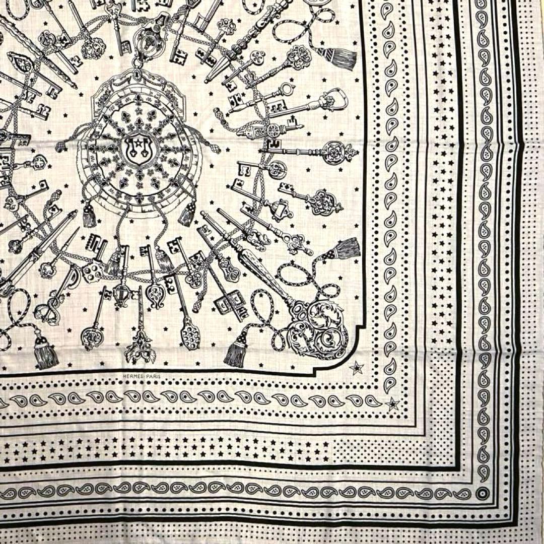 極希少 美品 エルメス カシシル カレジェアン 140 レクレ・バンダナ 鍵