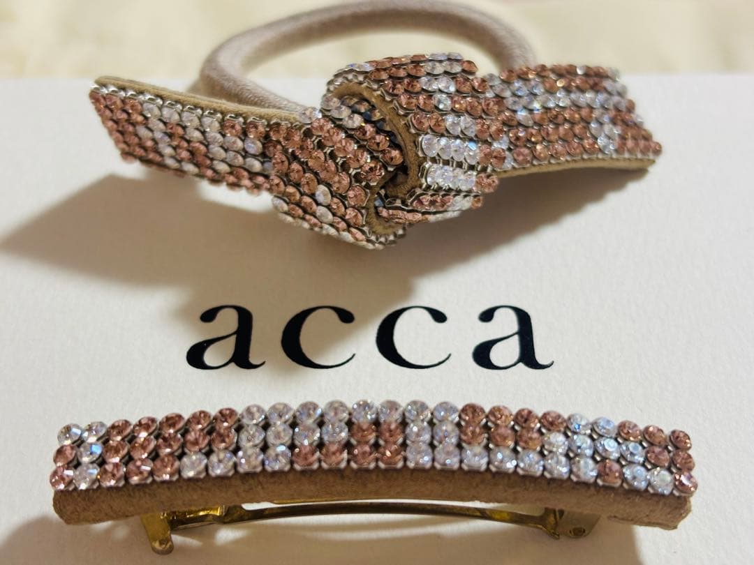 【美品/2個組/ ゴム 交換】アッカacca ブリジット　バレッタ　ドレスポニー ブリジットドレスポニー 40900012T | ACCA (Women)/アッカ