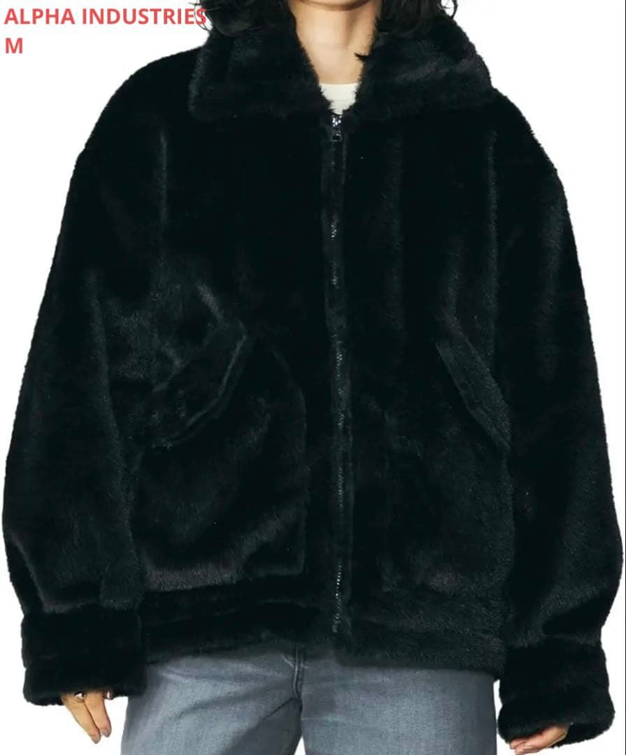 【新品】ALPHA INDUSTRIESミリタリージャケット M ブラック Alpha Industries（アルファ・インダストリーズ） ミリタリー