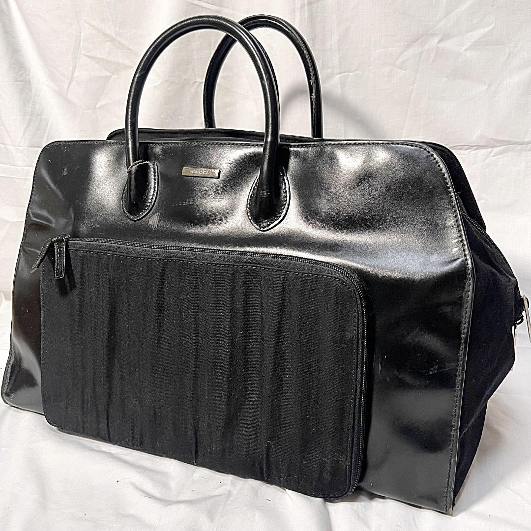 希少 GUCCI グッチ トムフォード ボストンバッグ コンビ レザー ブラック 希少レア】トムフォード デザイン グッチ コンビ ボストンバッグ