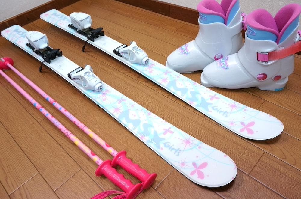 メンテ済 110cm 靴20cm SWALLOW 子供用スキーセット